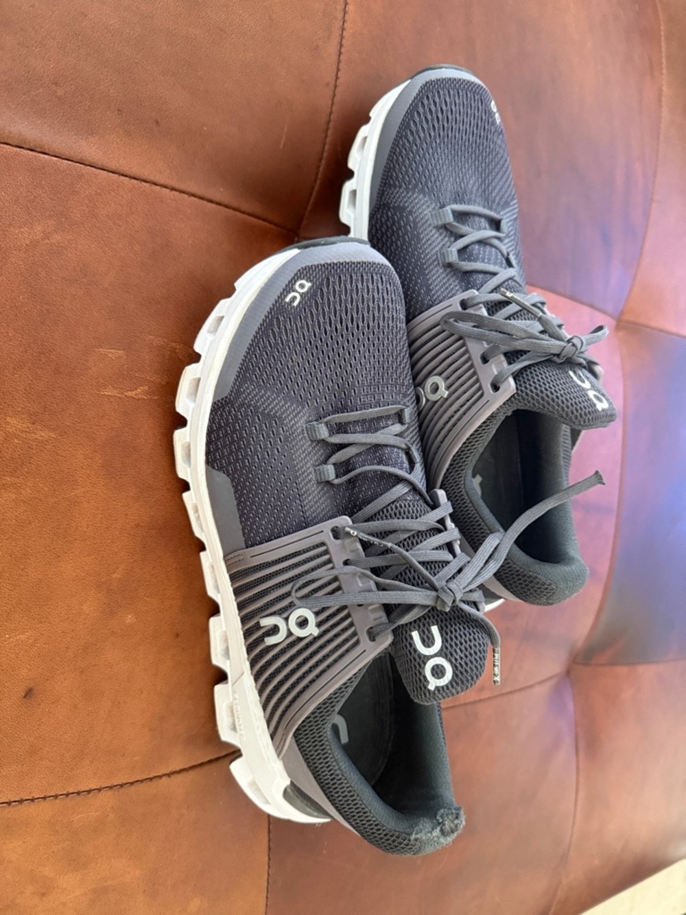 On Running Women's Sneakers in Dark Gray with White Sole